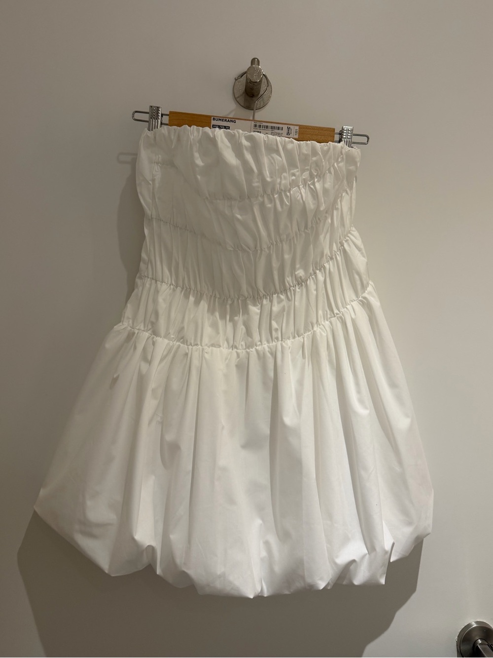 Princess Polly Karenza Bubble Hem Mini Dress White - NWT